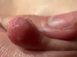 Female gut milk and nipple close-up
