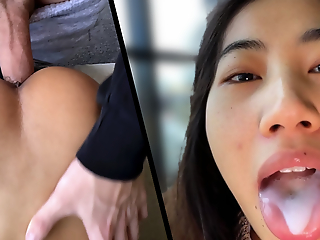 I swallow my daily dose of cum - Asian interracial sexual intercourse off out of one's mind mvLust
