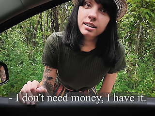 I drove a beauty by car, and she had no money. Alternative way concerning pay