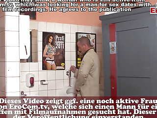German Teen stinking Guy in Public Toilet with an increment of fianc with him