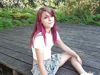 18 savoir vivre cute girl outdoor with elfin skirt