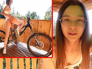 18 yo German Teen Fucks On Bike The Cunt Wet!