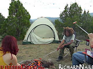 Cute Redhead Does First Ass-to-mouth and Lesbian Allow in Camping Interview Video