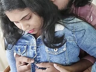 Skirt and shirt romance by Vaishnavy and Sharun Raj, Shirt open and bra show with boobs discomfit fuck, Mallu couple hot fuck love