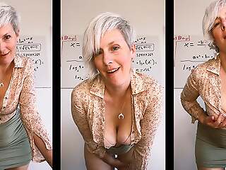 If You Cum then You'll Be Able to Focus surpassing Math - Big Boob School Teacher JOI Countdown