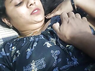 Vaishnavy's boobs suck in night by Sharun Raj, Bedroom romance, Mallu couple hot boobs suck, Hot wife boobs suck in night