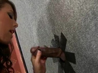 Unconscionable teen shows off her blowjob skills at gloryhole 17