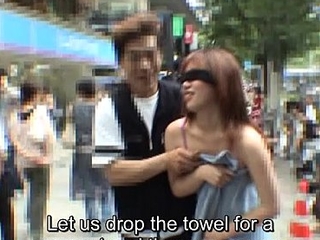 Subtitled extreme Japanese public exposure blindfold prank